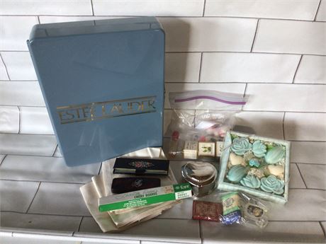 Vintage toiletries beauty products and cases