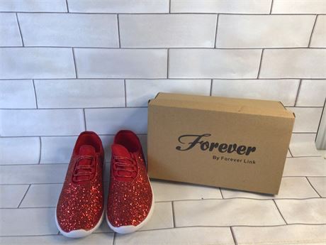 New in box “forever” red shoes