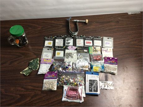 Beads and Crystals jewelry crafting lot